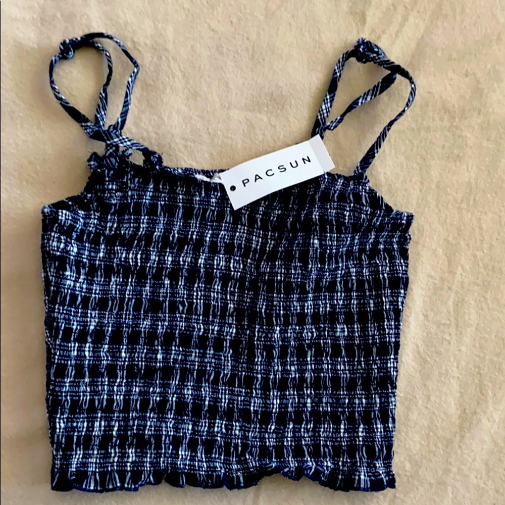 Smocked  cropped top